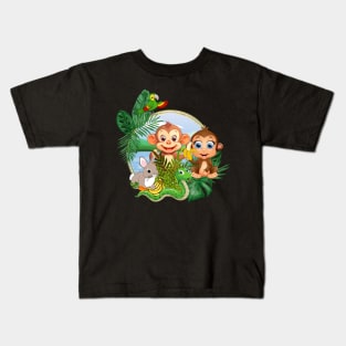 jungle monkey Kids T-Shirt